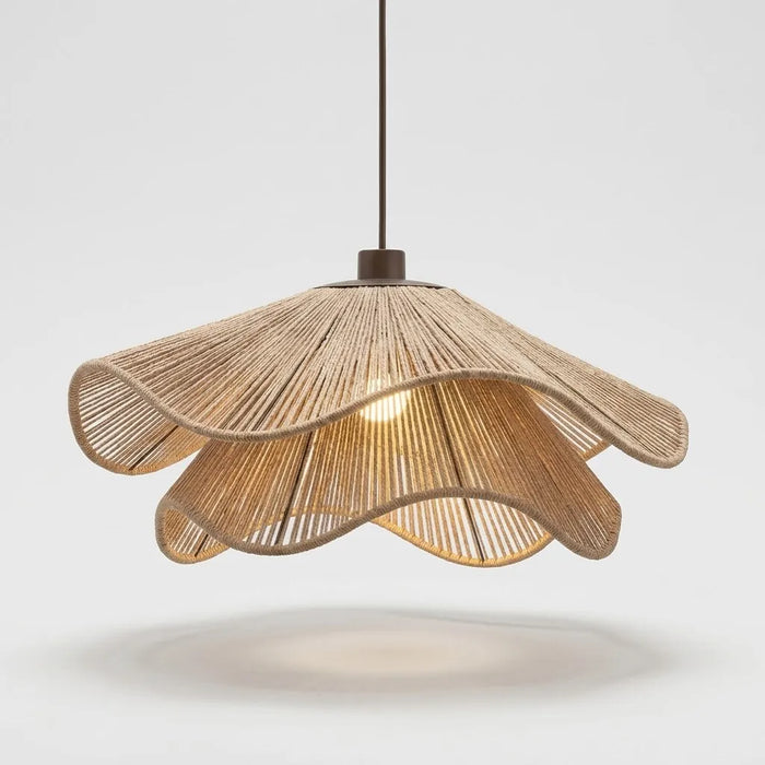 Lustre LED Fleur Textile Nordique