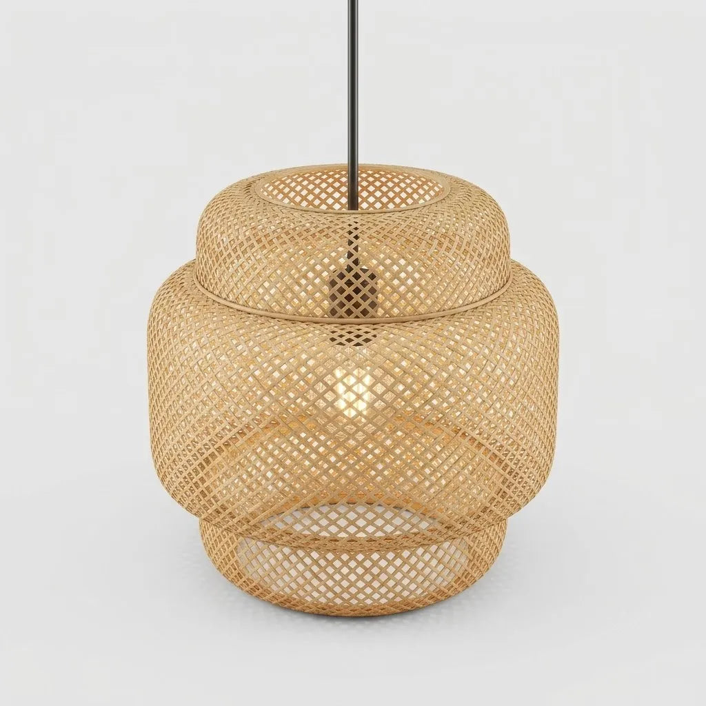 Lustre Rotin Naturel Boho