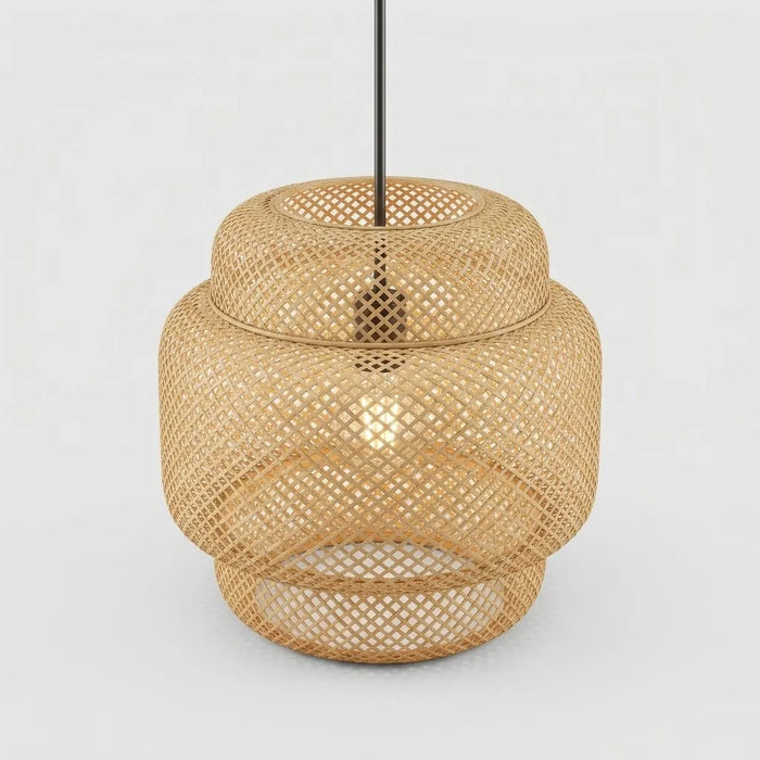Lustre Rotin Naturel Boho