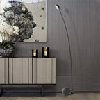 Lampadaire Courbe Marbre & Noir