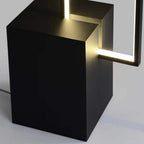 Lampadaire Rectangulaire Métal Noir