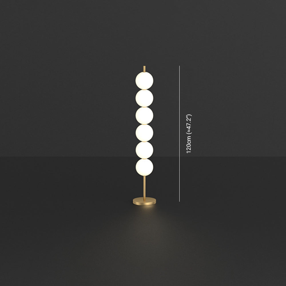 Lampadaire Multi-Globe Laiton Blanc