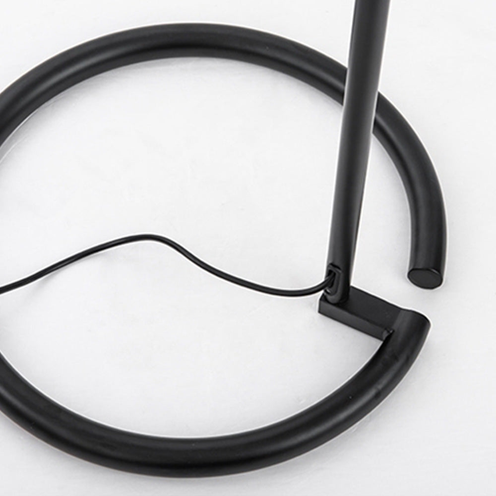 Lampadaire Rond Verre Noir 185cm