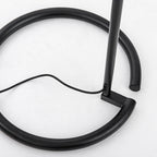 Lampadaire Rond Verre Noir 185cm