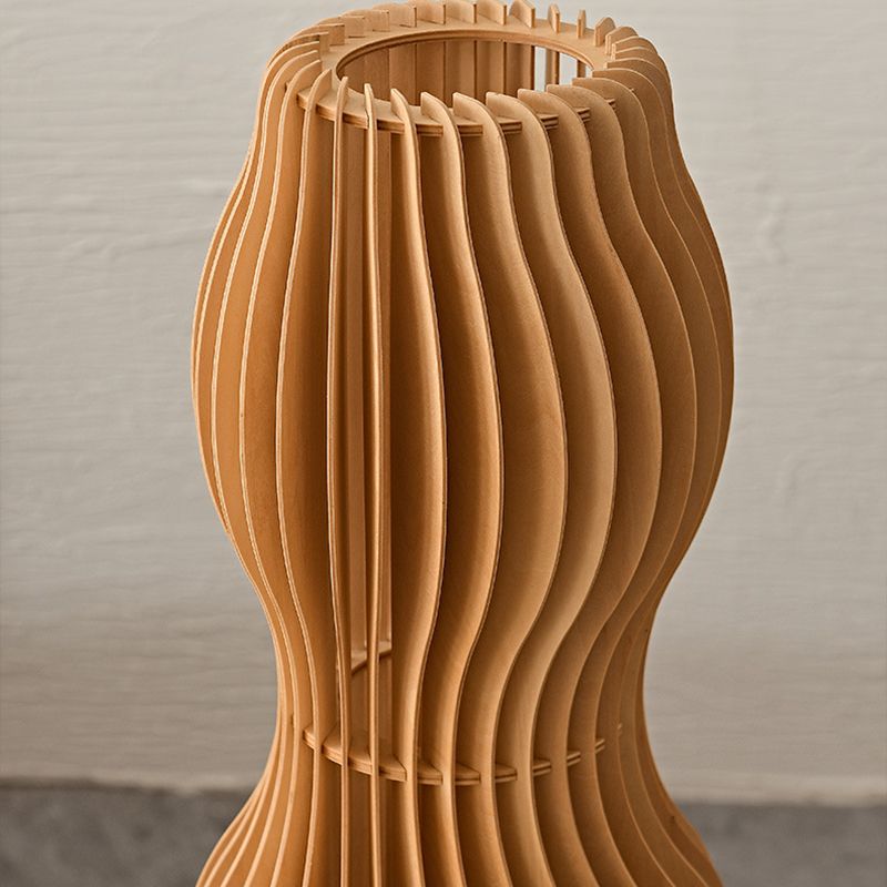Lampadaire Vague Bois Kaki