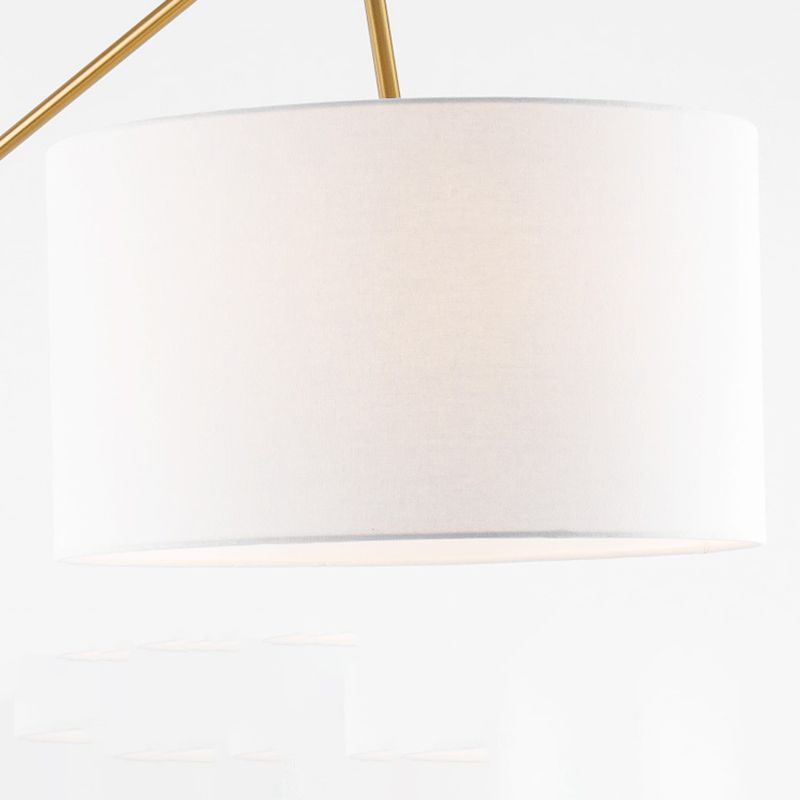 Lampadaire Cylindre Tissu Blanc