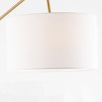 Lampadaire Cylindre Tissu Blanc