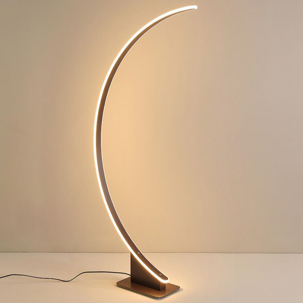Lampadaire Arc Silicone Café Blanc