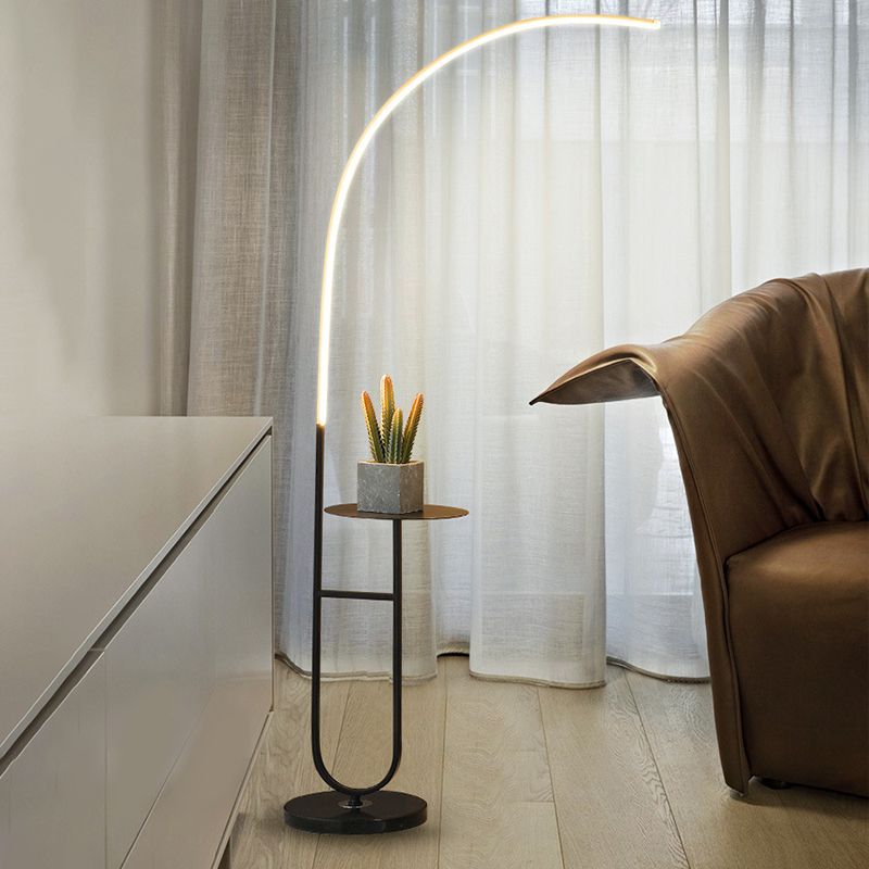 Lampadaire Arc Marbre Noir Chevet