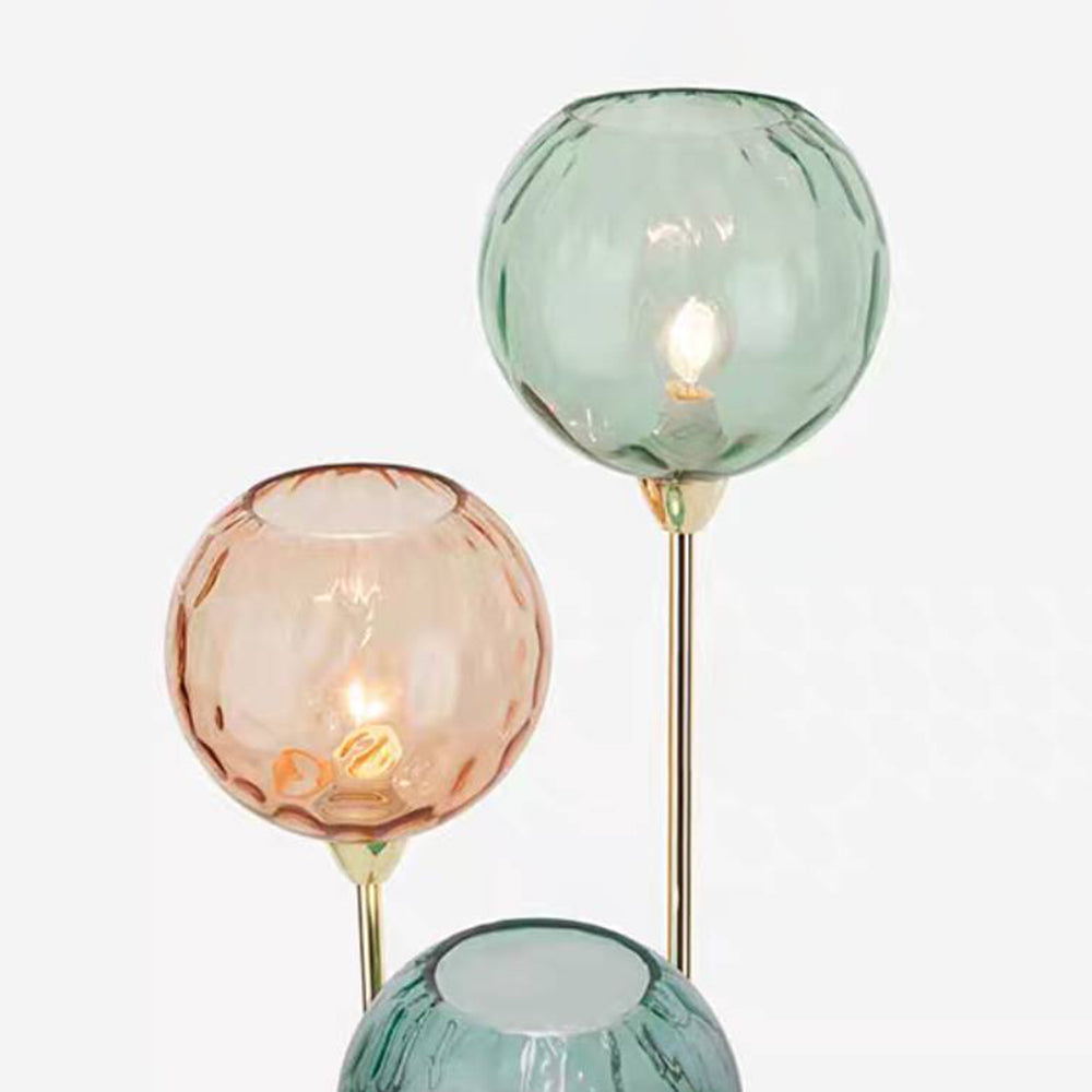 Lampadaire Boule Verre Mat Coloré