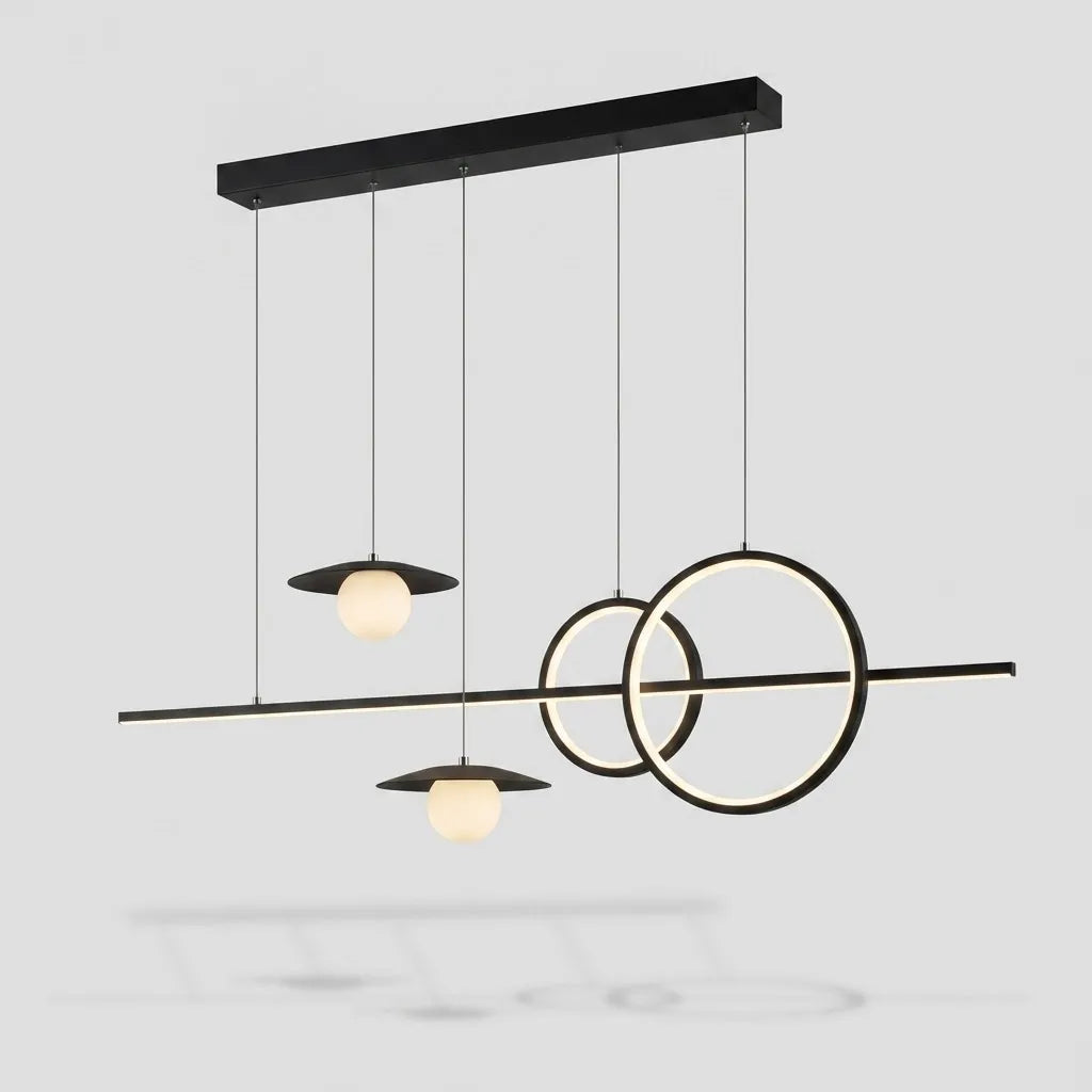 Lustre LED Géométrique Métal - détail de la matière