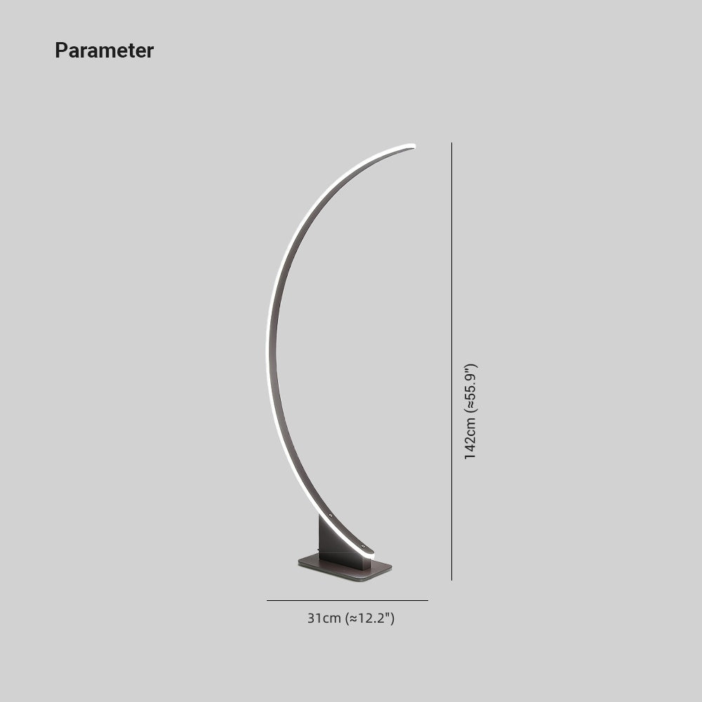 Lampadaire Arc Silicone Café Blanc
