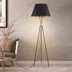 Lampadaire Trépied Dôme Tissu