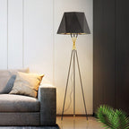 Lampadaire Trépied Dôme Tissu