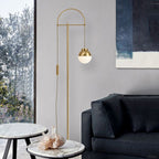 Lampadaire Courbe Laiton Nordique