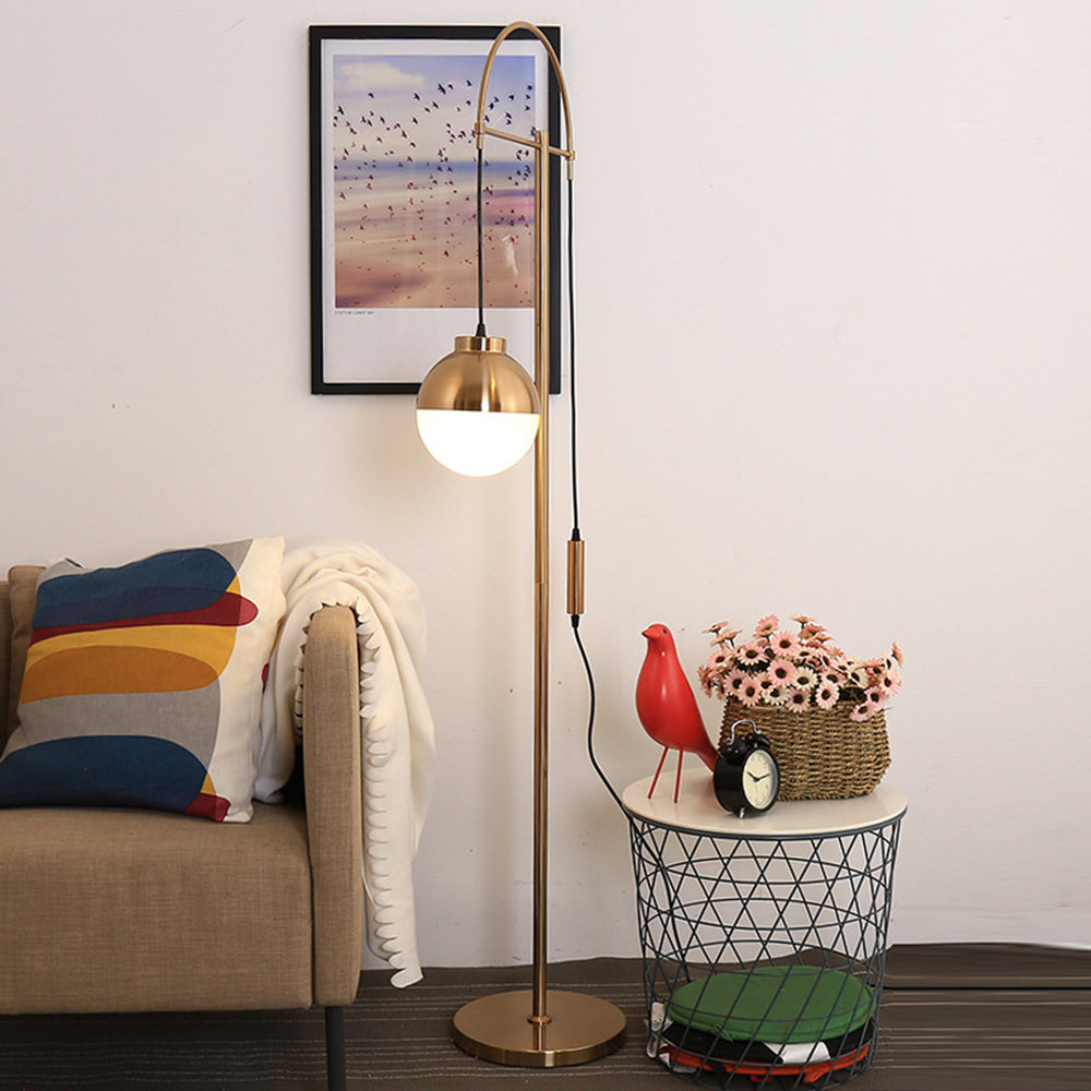 Lampadaire Courbe Laiton Nordique