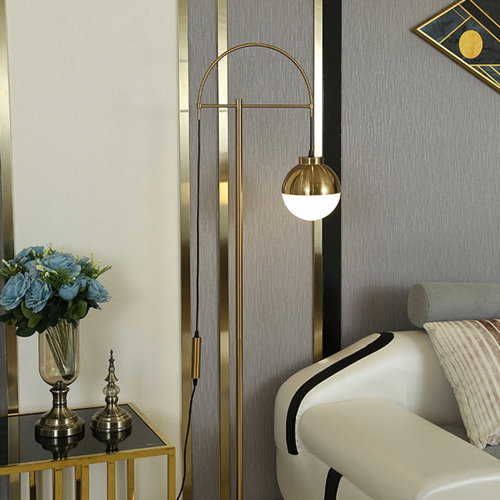 Lampadaire Courbe Laiton Nordique