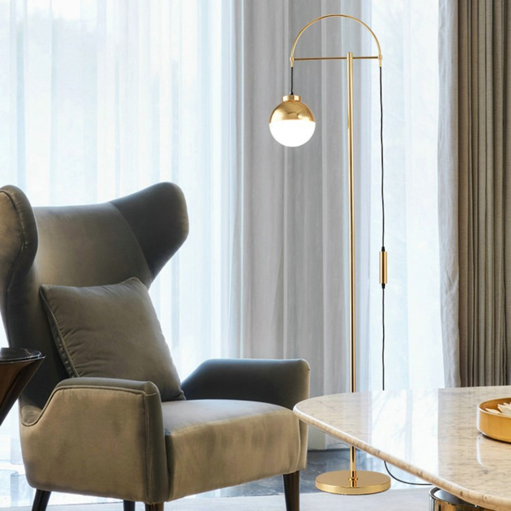 Lampadaire Courbe Laiton Nordique