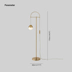 Lampadaire Courbe Laiton Nordique