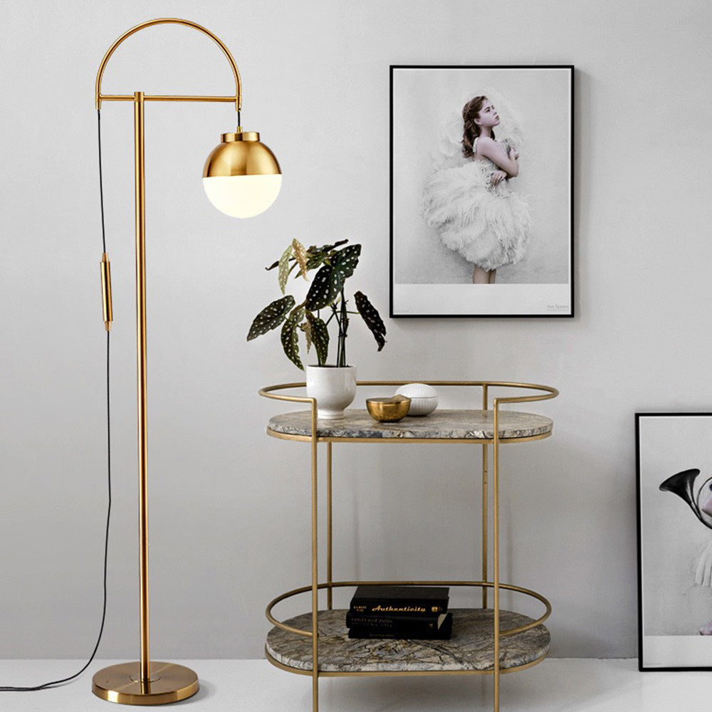 Lampadaire Courbe Laiton Nordique