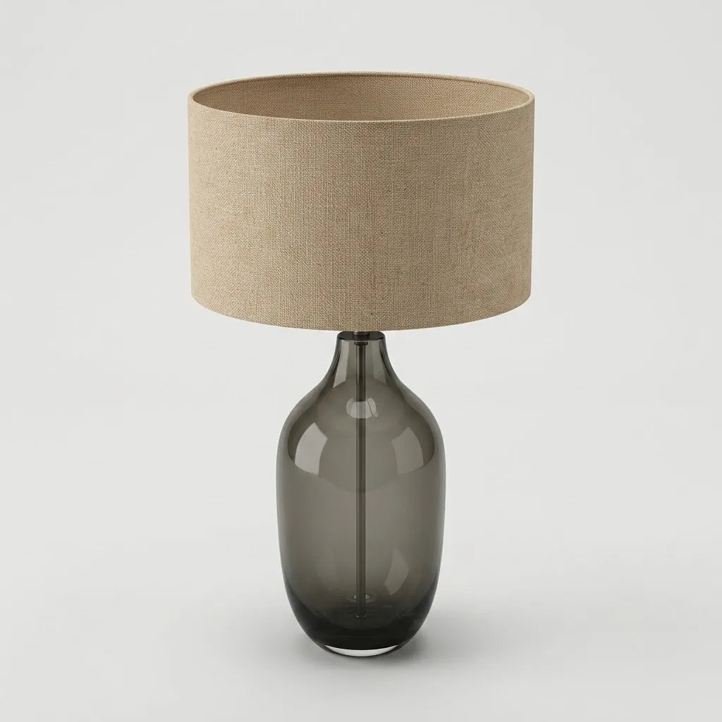 Lampe de Table Cristal & Tissu