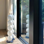 Lampadaire Lanterne Verre Blanc