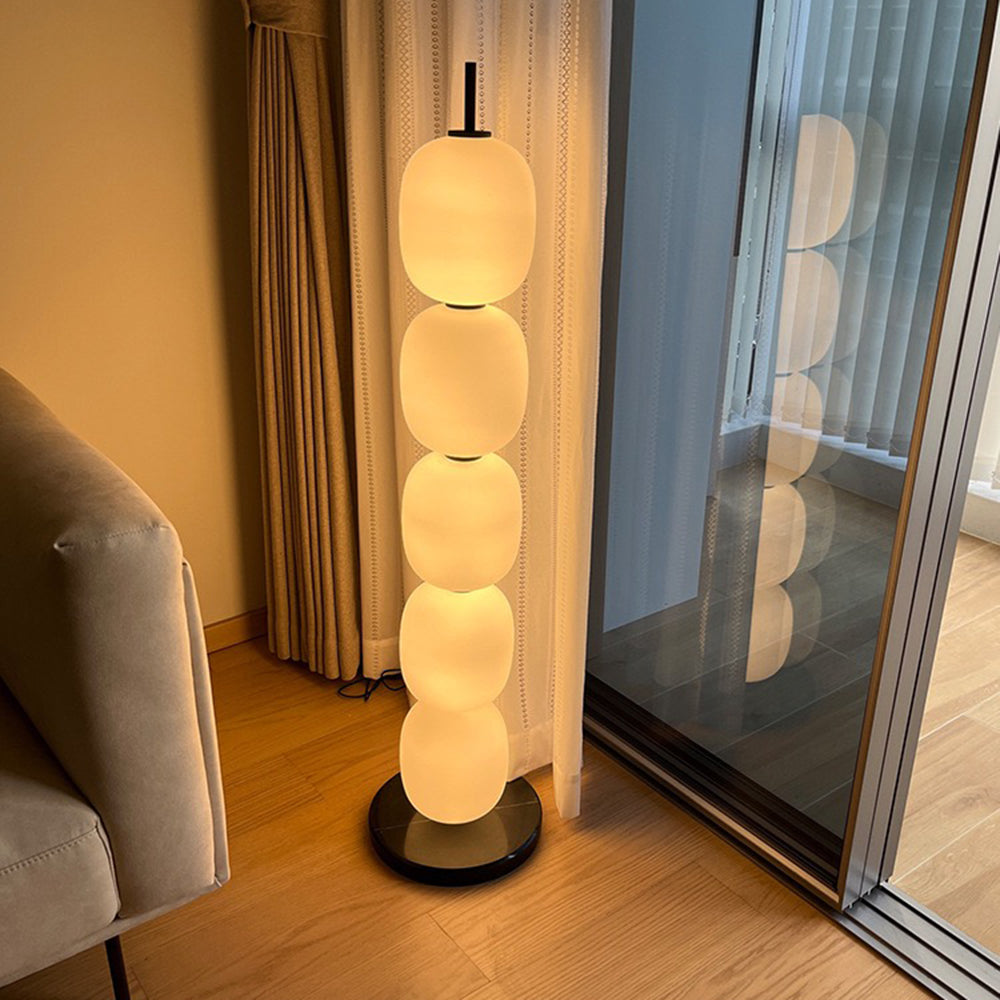 Lampadaire Lanterne Verre Blanc