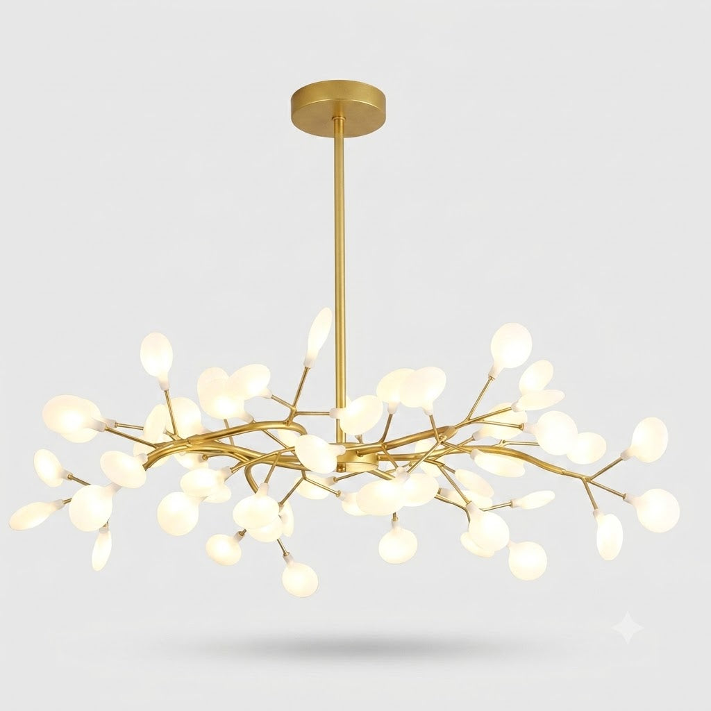 Lustre LED Branche Dorée