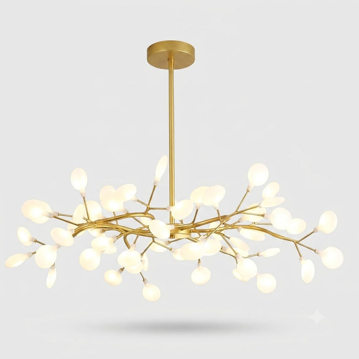 Lustre LED Branche Dorée