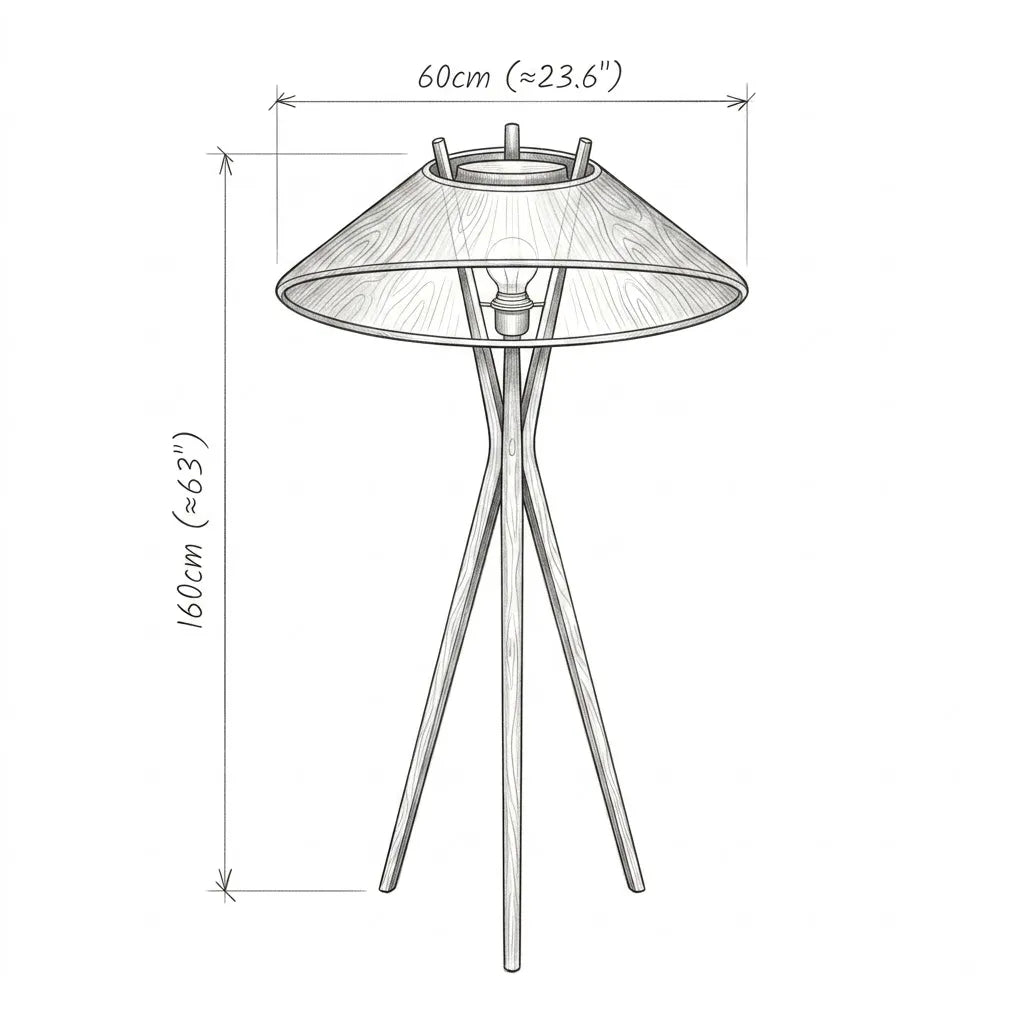 Lampadaire Trepoblanc - Guide des tailles