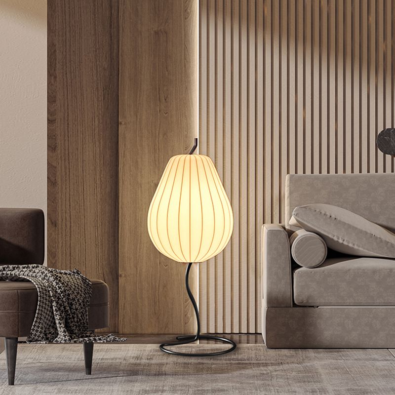 Lampadaire Poire Tissu Beige
