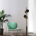 Lampadaire Rond Métal Noir Nordique