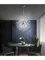 Lustre LED Dandelion – Suspension Sculpturale Moderne Or Argent