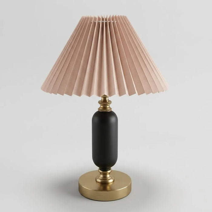Lampe de Table Tissu Plissé