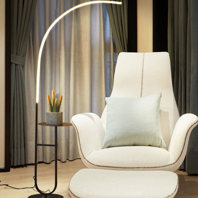 Lampadaire Arc Marbre Noir Chevet
