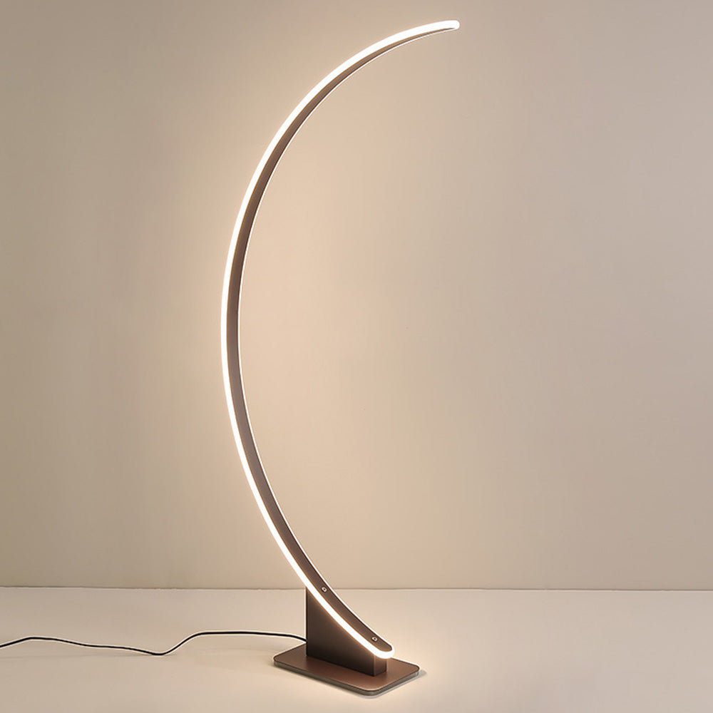Lampadaire Arc Silicone Café Blanc