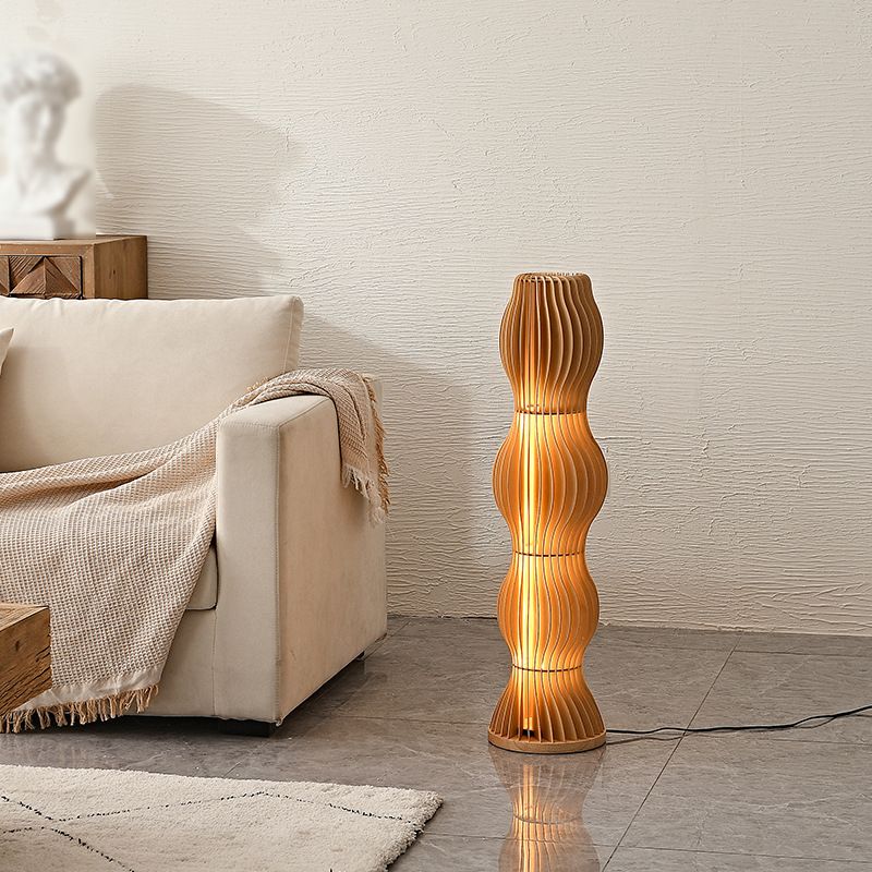 Lampadaire Vague Bois Kaki