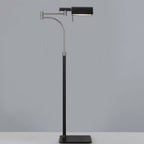 Lampadaire Rectangulaire Cuir Noir