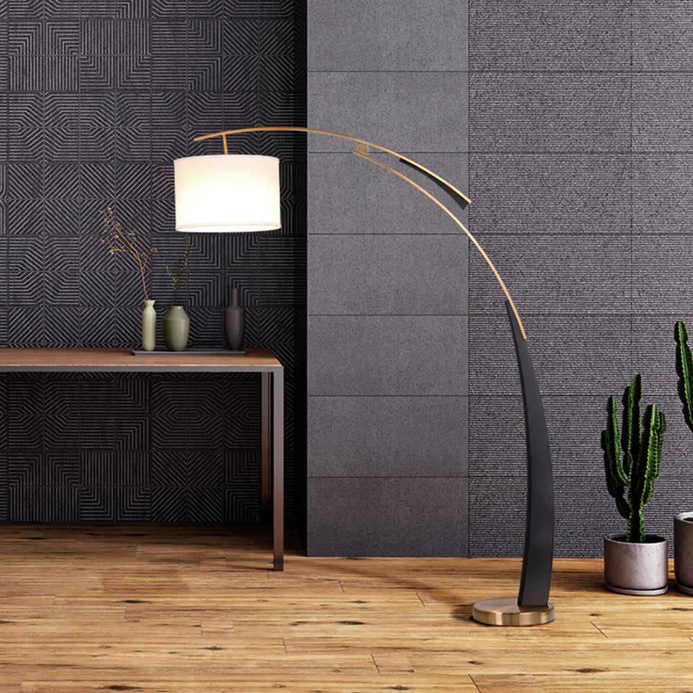 Lampadaire Arc Tissu Italien