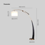 Lampadaire Arc Tissu Italien