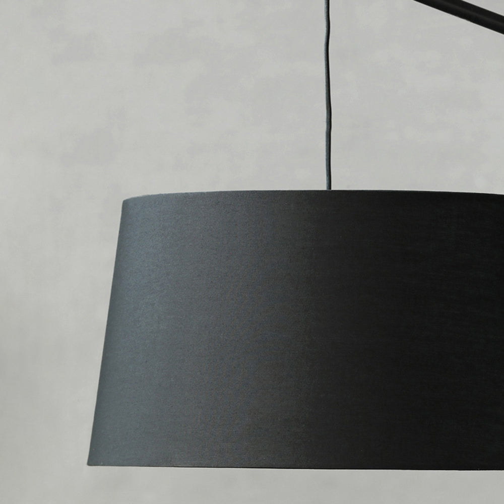 Lampadaire Dôme Tissu Noir
