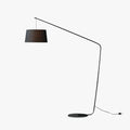 Lampadaire dôme tissu noir métal minimaliste 120 150cm salon lecture