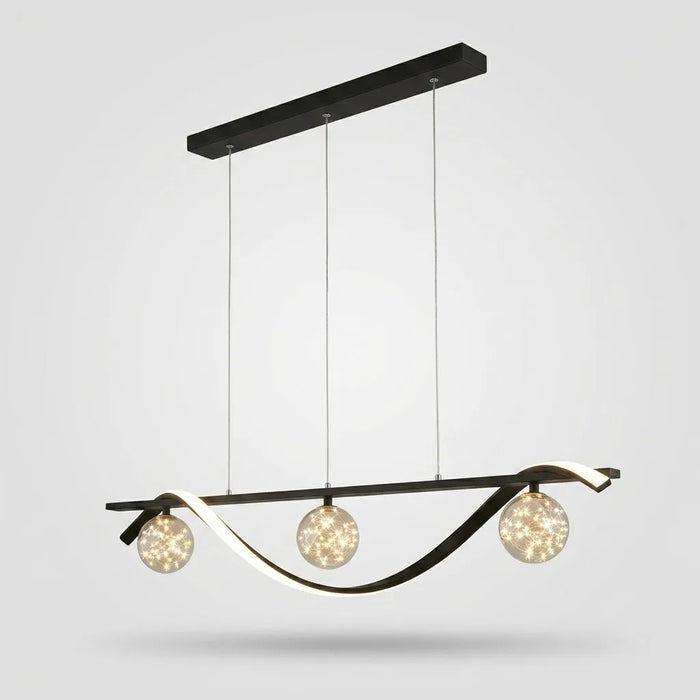 Lustre LED Ondulé Aluminium