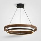 Lustre LED Bois Rond Japonais