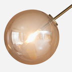 Lampadaire Globe Or Métal & Verre