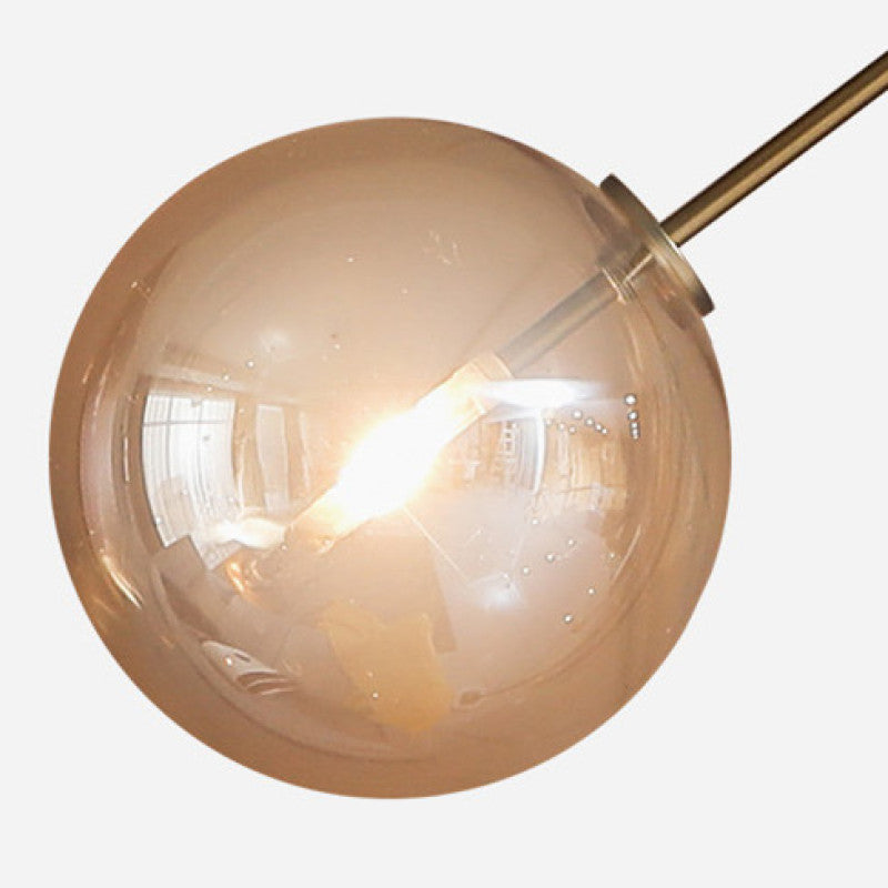 Lampadaire Globe Or Métal & Verre