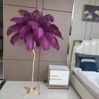Lampadaire Fleur Plumes Coloré