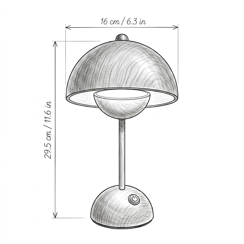 Lampe Sans Fil Brûlée - Guide des tailles
