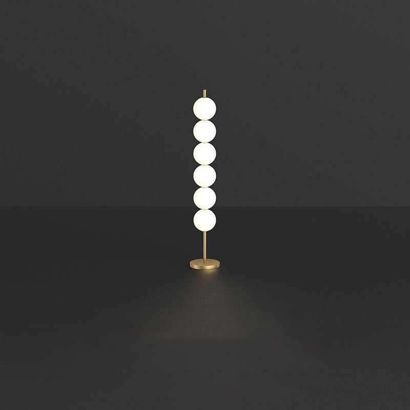 Lampadaire Multi-Globe Laiton Blanc