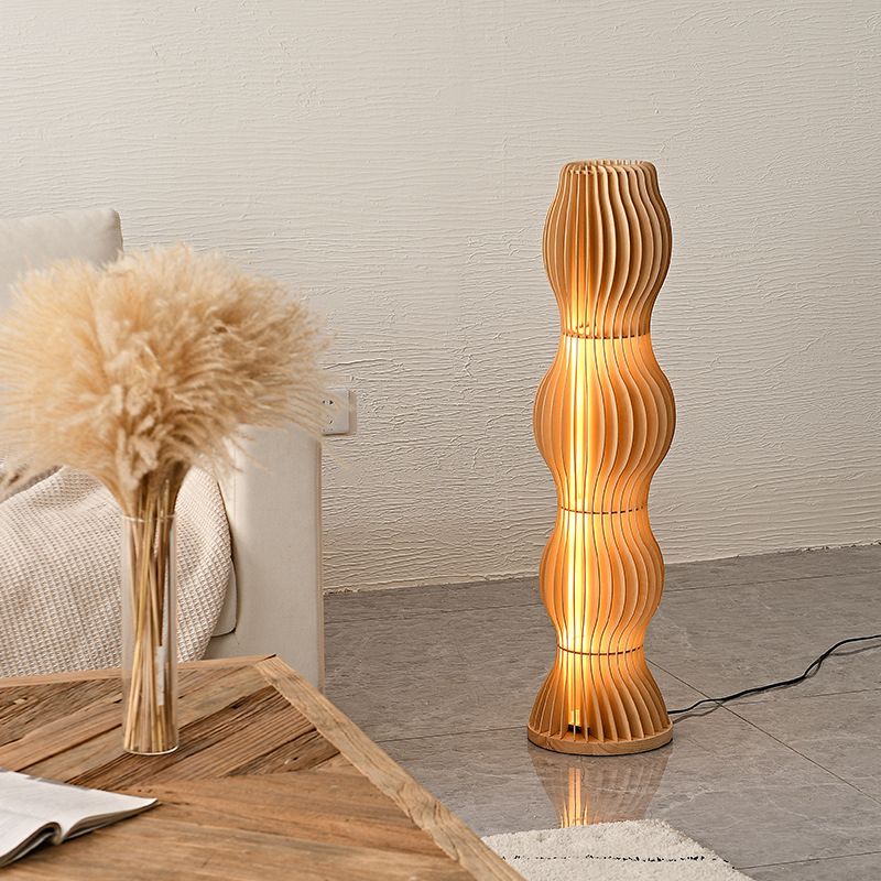 Lampadaire Vague Bois Kaki
